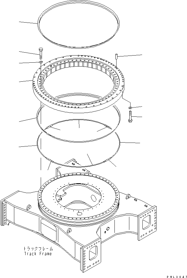 Схема запчастей Komatsu PC1800-6 - ПОВОРОТН. КРУГ (CIRCLE)(№-) ПОВОРОТН. КРУГ И КОМПОНЕНТЫ