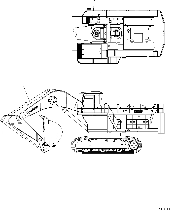 Схема запчастей Komatsu PC1800-6 - МАРКИРОВКА (РАБОЧЕЕ ОБОРУДОВАНИЕ )(№-) МАРКИРОВКА