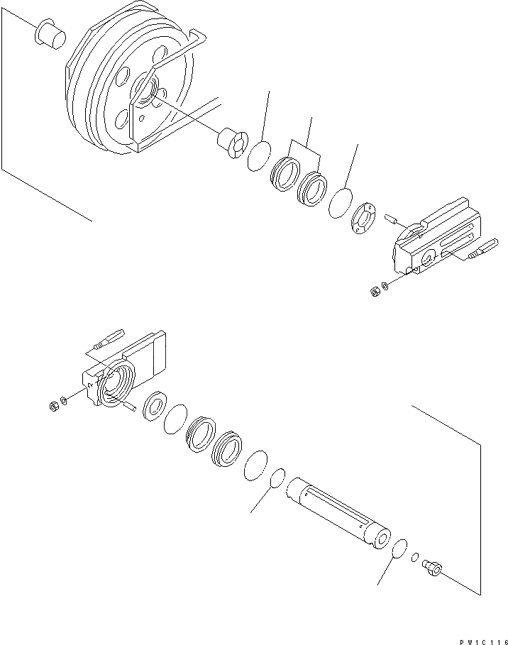 Схема запчастей Komatsu PC1800-6 - ХОЛОДН. КОМПЛЕКТ (ПЕРЕДН. ЛЕНИВЕЦ) (-C СПЕЦ-Я)(№-) РАЗНОЕ