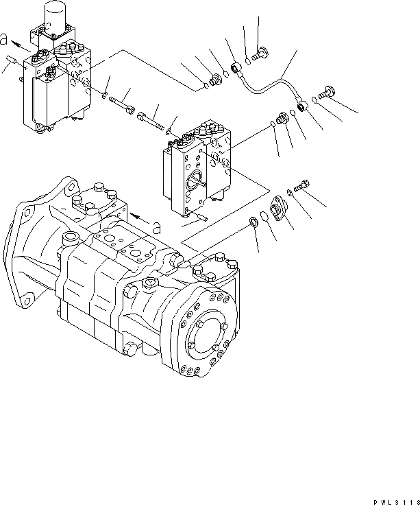 Схема запчастей Komatsu PC1800-6 - ОСНОВН. НАСОС (/) (NO. НАСОС) ОСНОВН. КОМПОНЕНТЫ И РЕМКОМПЛЕКТЫ