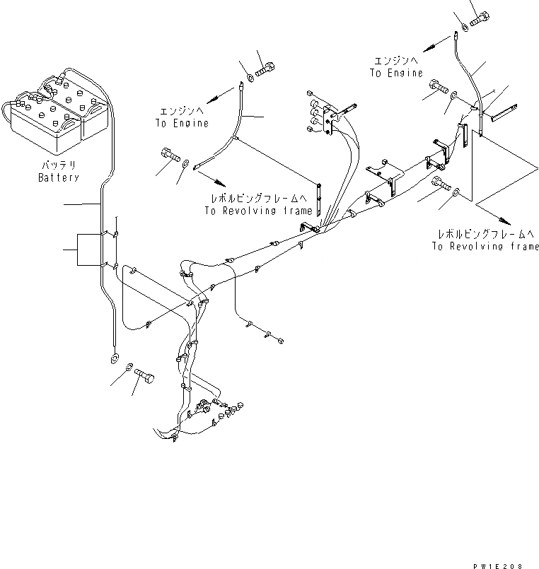 Схема запчастей Komatsu PC1800-6-M1 - ЭЛЕКТРИКА (NC ДАТЧИК)(№-) ЭЛЕКТРИКА