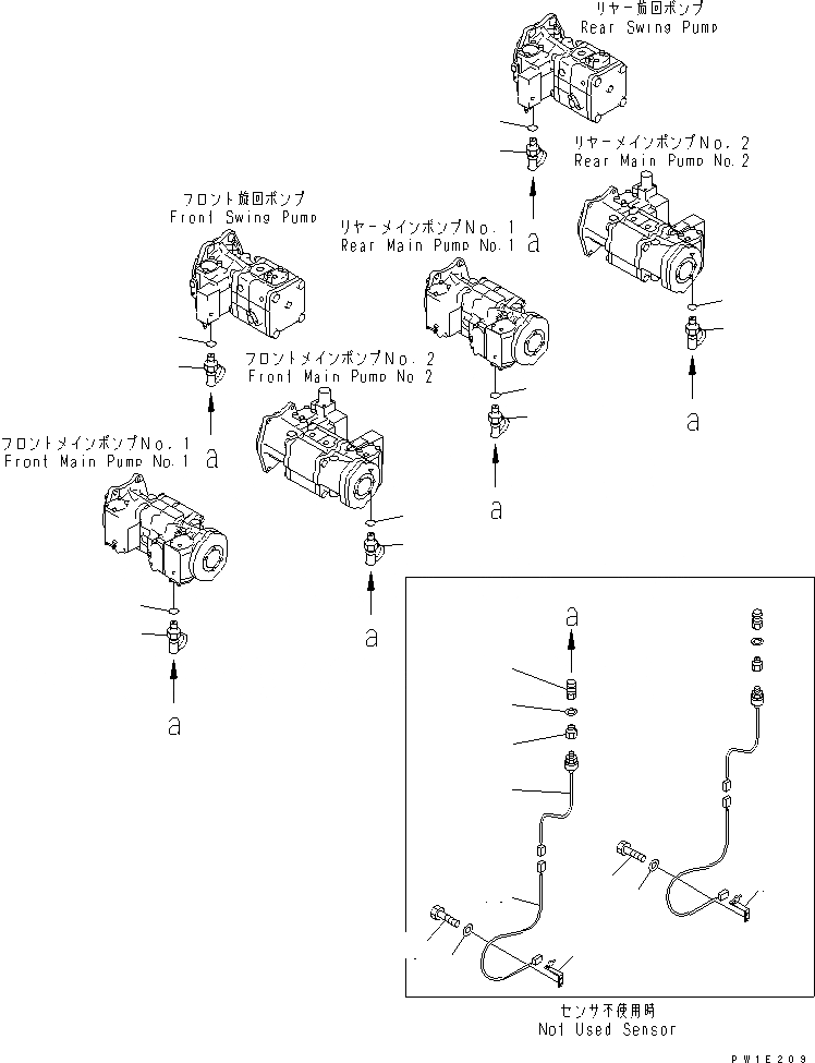 Схема запчастей Komatsu PC1800-6-M1 - ЭЛЕКТРИКА (NC ДАТЧИК)(№-) ЭЛЕКТРИКА