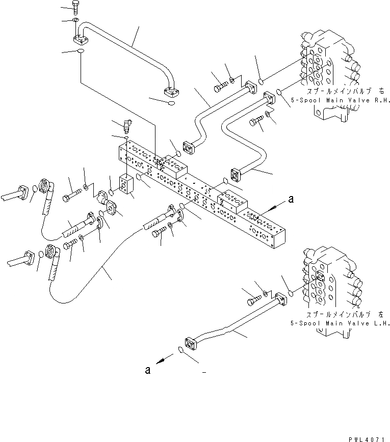 Схема запчастей Komatsu PC1800-6-M1 - КЛАПАН SERVICE PORT (ДЛЯ ПОГРУЗ.) ГИДРАВЛИКА