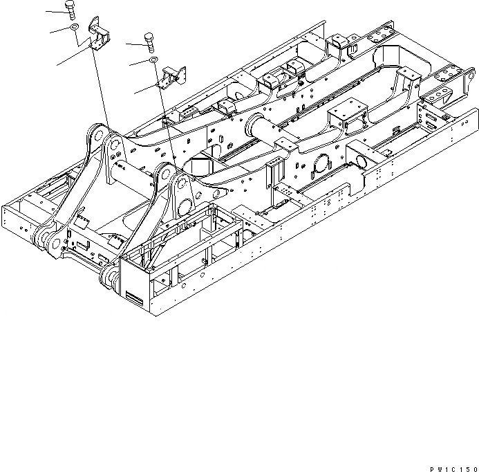 Схема запчастей Komatsu PC1800-6-M1 - ОСНОВНАЯ РАМА (КОРПУС)(№-) ОСНОВНАЯ РАМА И ЕЕ ЧАСТИ