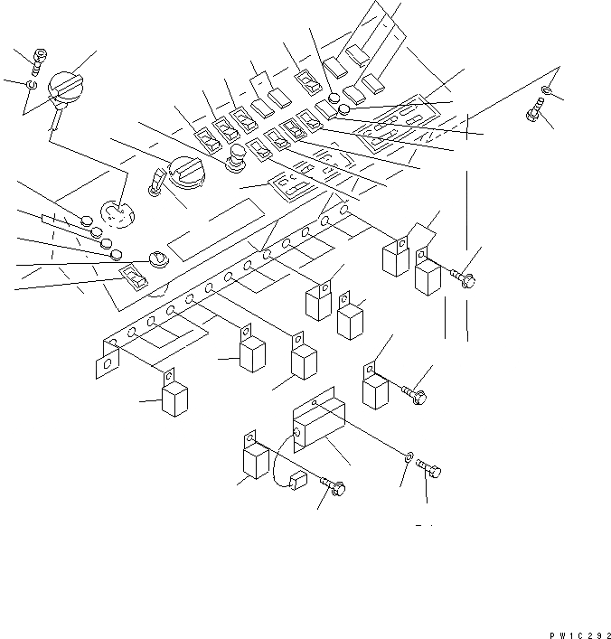 Схема запчастей Komatsu PC1800-6-M1 - УПРАВЛ-Е СТОЙКА (ПАНЕЛЬ ПЕРЕКЛЮЧАТЕЛЬ) (/)(№-) КАБИНА ОПЕРАТОРА И СИСТЕМА УПРАВЛЕНИЯ