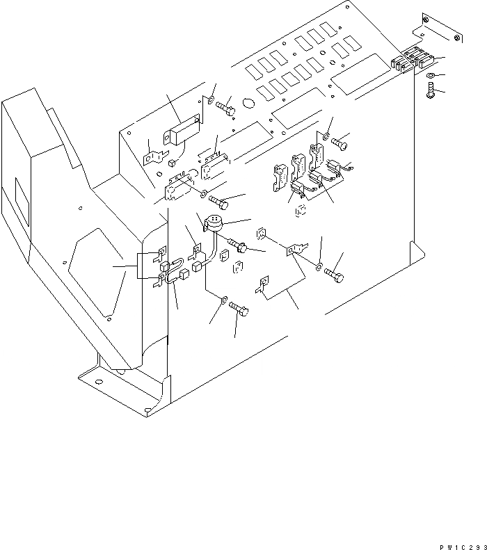 Схема запчастей Komatsu PC1800-6-M1 - УПРАВЛ-Е СТОЙКА (ПАНЕЛЬ ПЕРЕКЛЮЧАТЕЛЬ) (/)(№-) КАБИНА ОПЕРАТОРА И СИСТЕМА УПРАВЛЕНИЯ