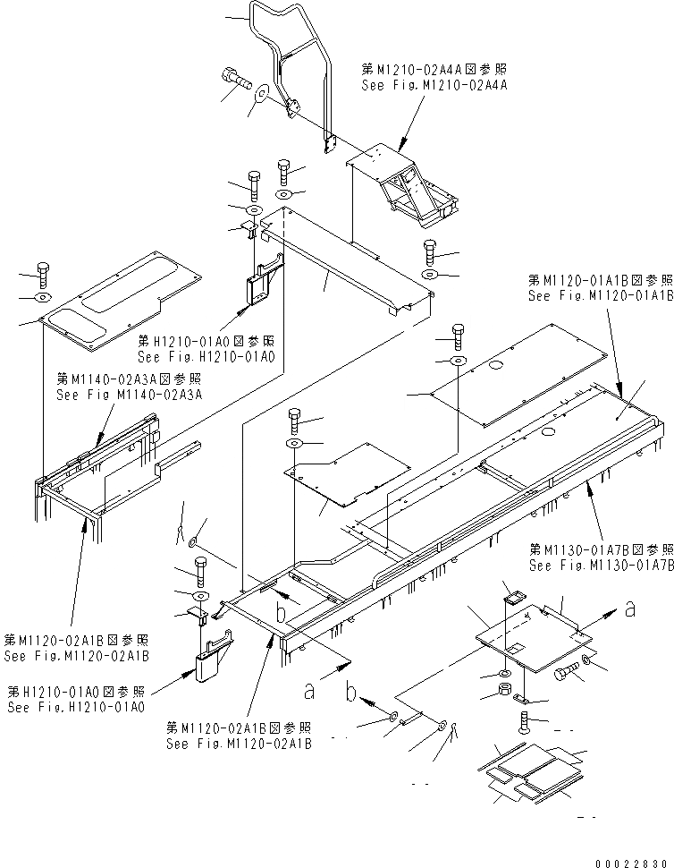 Схема запчастей Komatsu PC1800-6-M1 - MACHINE КРЫШКА(КАБИНА) (ЗАДН.)(№-) ЧАСТИ КОРПУСА