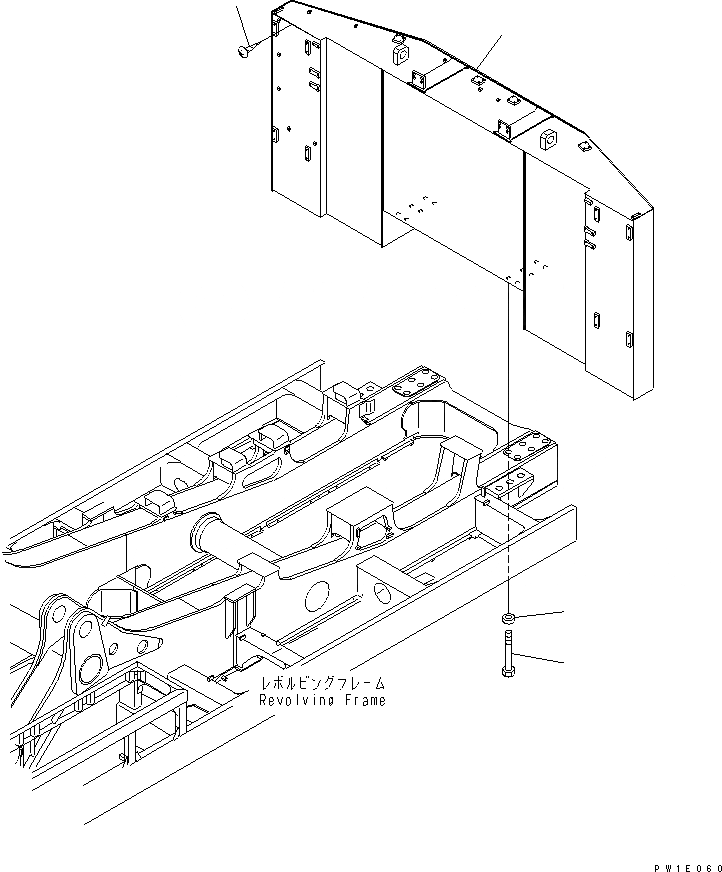 Схема запчастей Komatsu PC1800-6-M1 - ПРОТИВОВЕС (¤KG)(№-) ЧАСТИ КОРПУСА