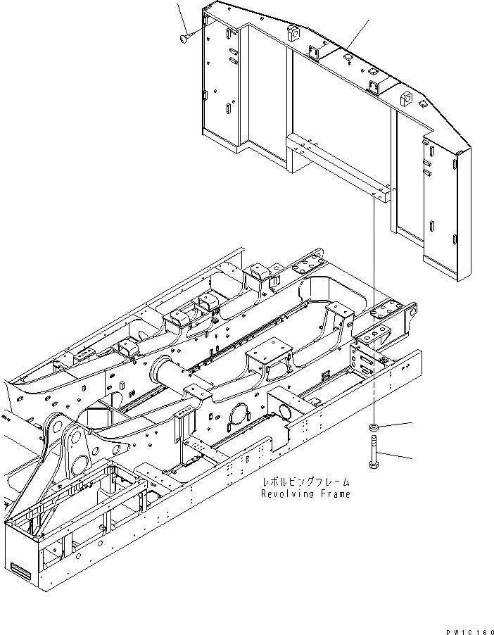 Схема запчастей Komatsu PC1800-6-M1 - ПРОТИВОВЕС (¤9KG)(№-) ЧАСТИ КОРПУСА