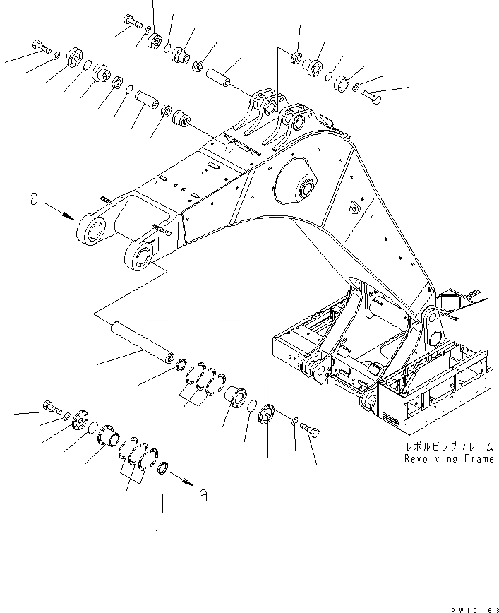 Схема запчастей Komatsu PC1800-6-M1 - СТРЕЛА (СТРЕЛА ПАЛЕЦ)(№-) РАБОЧЕЕ ОБОРУДОВАНИЕ