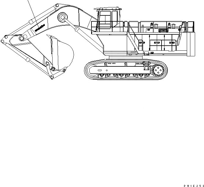 Схема запчастей Komatsu PC1800-6-M1 - МАРКИРОВКА (РАБОЧЕЕ ОБОРУДОВАНИЕ )(№-) МАРКИРОВКА