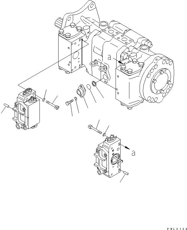 Схема запчастей Komatsu PC1800-6-M1 - ОСНОВН. НАСОС (/) (NO. НАСОС) ОСНОВН. КОМПОНЕНТЫ И РЕМКОМПЛЕКТЫ