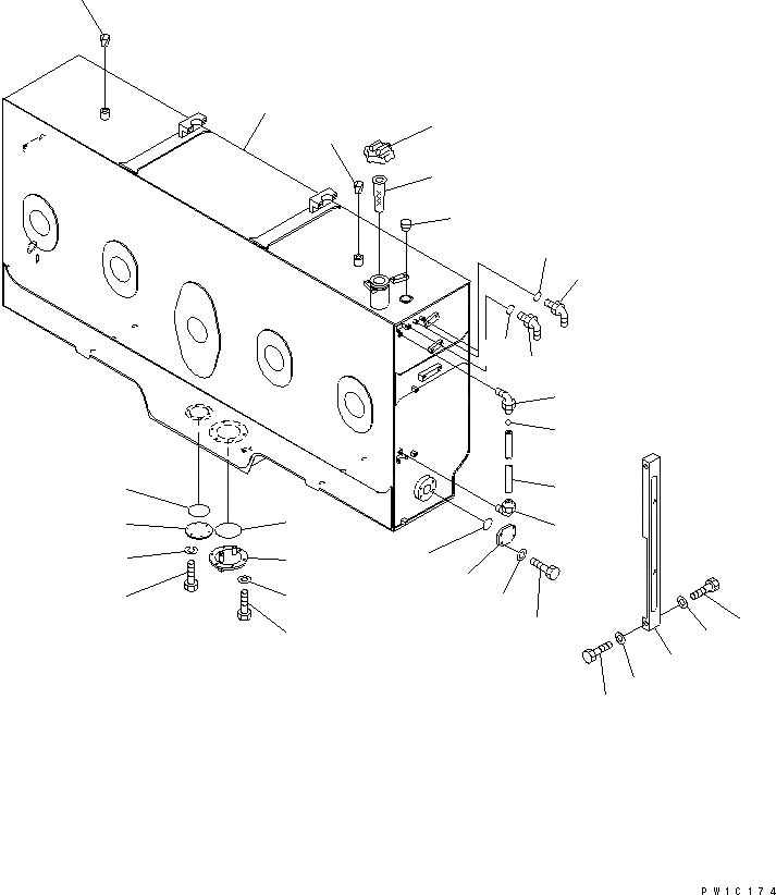 Схема запчастей Komatsu PC1800-6 - ТОПЛИВН. БАК.(№-) ТОПЛИВН. БАК. AND КОМПОНЕНТЫ