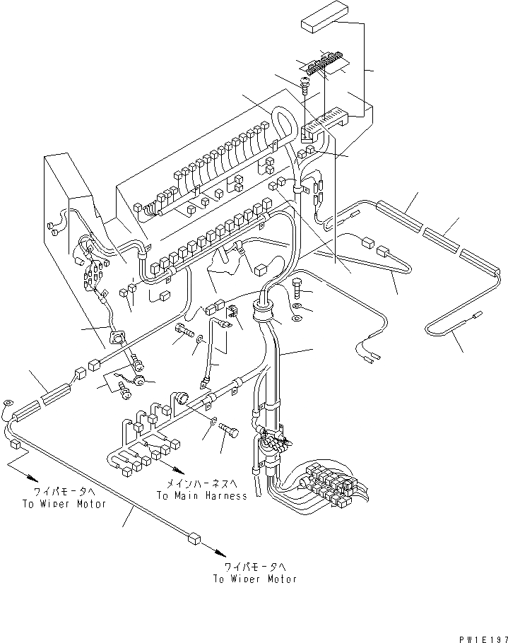 Схема запчастей Komatsu PC1800-6 - ЭЛЕКТРИКА (КАБИНА) (Э/ПРОВОДКА)(№-) ЭЛЕКТРИКА