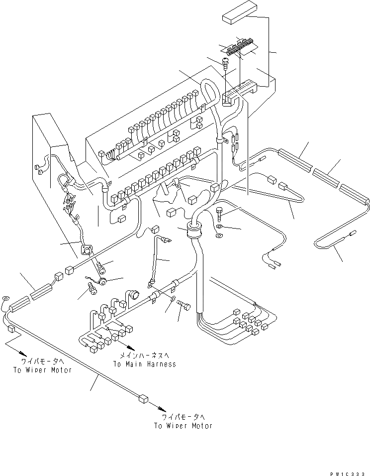 Схема запчастей Komatsu PC1800-6 - ЭЛЕКТРИКА (КАБИНА Э/ПРОВОДКА)(№-) ЭЛЕКТРИКА