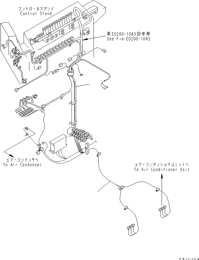 Схема запчастей Komatsu PC1800-6 - ЭЛЕКТРИКА (КОНДИЦ.)(№-) ЭЛЕКТРИКА