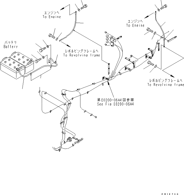 Схема запчастей Komatsu PC1800-6 - ЭЛЕКТРИКА (GROUND ЛИНИЯ) (+ЯC СПЕЦ-Я.)(№-) ЭЛЕКТРИКА