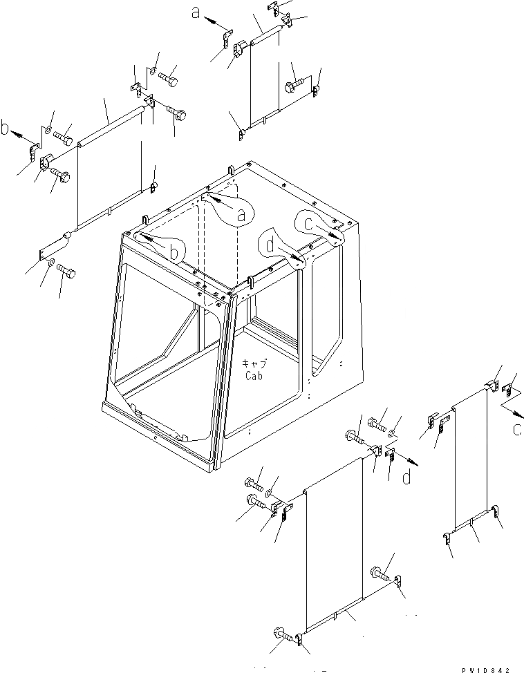 Схема запчастей Komatsu PC1800-6 - КАБИНА (CURTAN) ( )(№-) КАБИНА ОПЕРАТОРА И СИСТЕМА УПРАВЛЕНИЯ