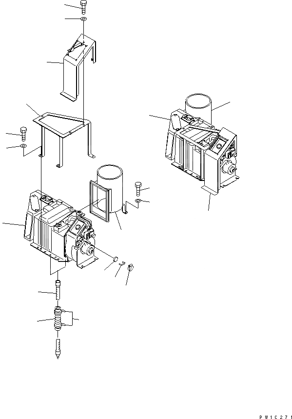 Схема запчастей Komatsu PC1800-6 - КОНДИЦ. ВОЗДУХА (БЛОК)(№-) КАБИНА ОПЕРАТОРА И СИСТЕМА УПРАВЛЕНИЯ