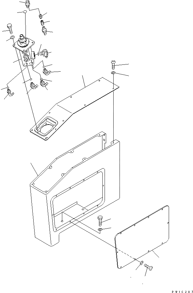 Схема запчастей Komatsu PC1800-6 - УПРАВЛ-Е СТОЙКА (КЛАПАН) (ПРАВ.)(№-) КАБИНА ОПЕРАТОРА И СИСТЕМА УПРАВЛЕНИЯ