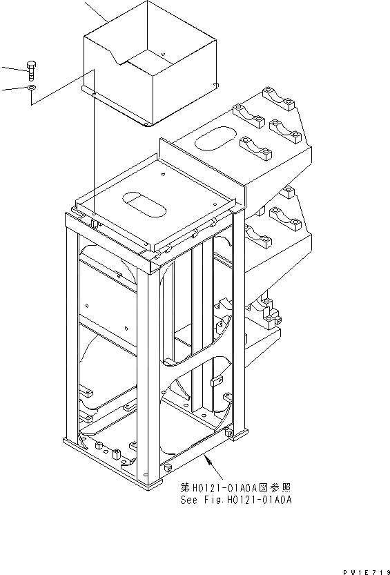 Схема запчастей Komatsu PC1800-6 - ЯЩИК Д/ИНСТРУМЕНТА (+ЯC СПЕЦ-Я.)(№-) ЧАСТИ КОРПУСА