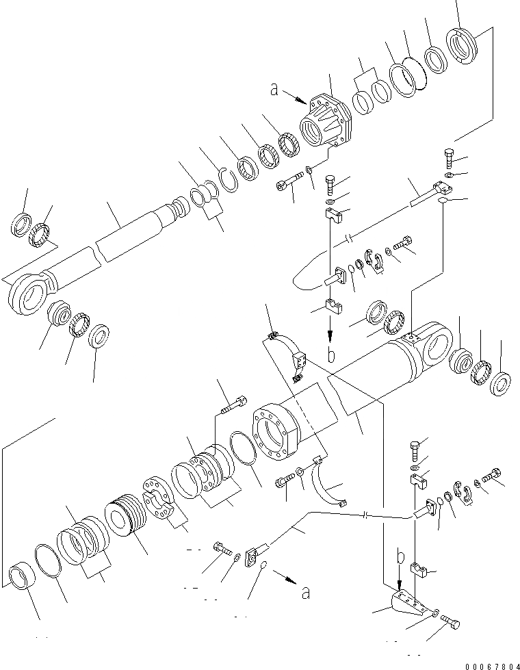 Схема запчастей Komatsu PC1800-6 - ЦИЛИНДР СТРЕЛЫ(ВНУТР. ЧАСТИ)(№-) ОСНОВН. КОМПОНЕНТЫ И РЕМКОМПЛЕКТЫ
