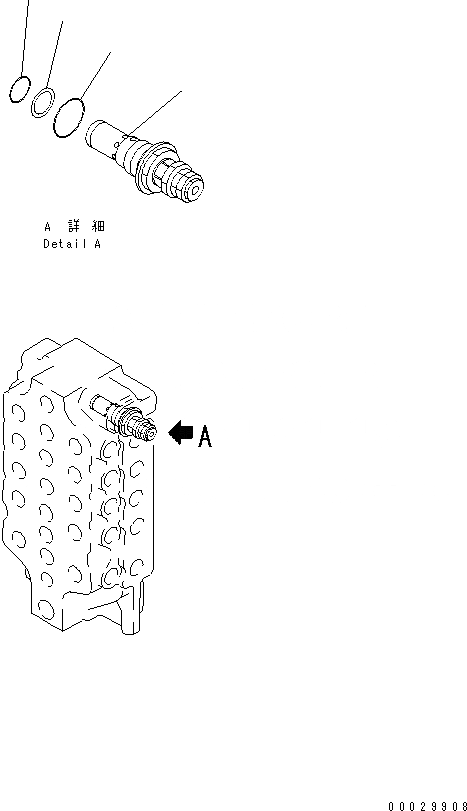 Схема запчастей Komatsu PC1800-6 - ОСНОВН. КЛАПАН (4-Х СЕКЦИОНН.) (/) ОСНОВН. КОМПОНЕНТЫ И РЕМКОМПЛЕКТЫ