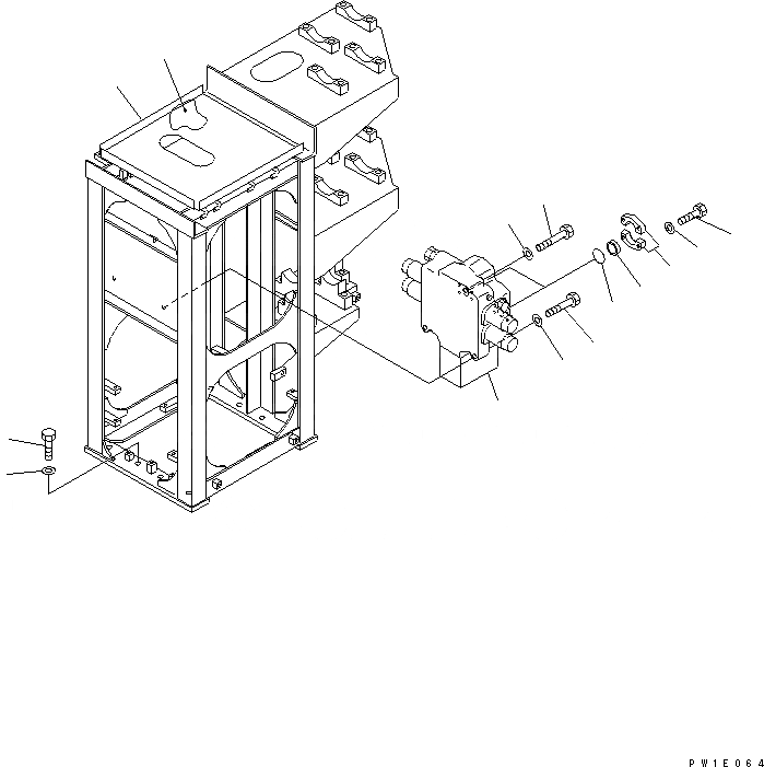 Схема запчастей Komatsu PC1800-6 - ПОВОРОТН. КЛАПАН(№-) ГИДРАВЛИКА