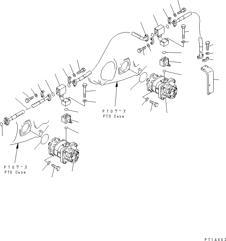 Схема запчастей Komatsu PC1800-6 - ПРИВОД НАСОС (НАСОС КОМПОНЕНТЫ)(№-) ГИДРАВЛИКА