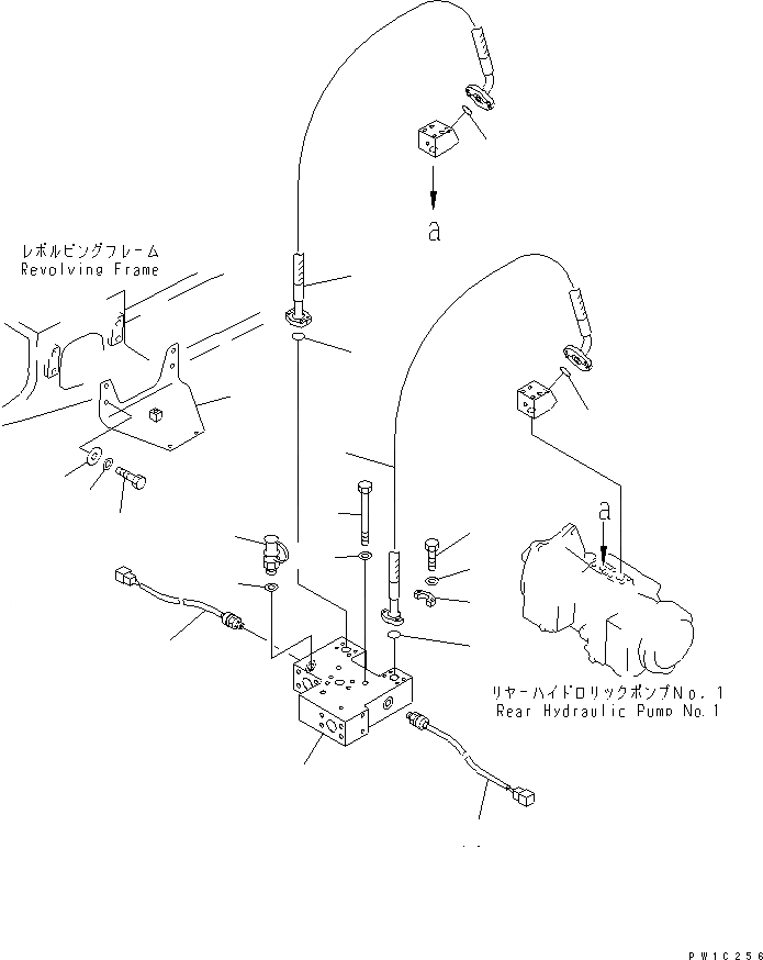 Схема запчастей Komatsu PC1800-6 - ЛИНИЯ ПОДАЧИS (NO. НАСОС - БЛОК) (ЗАДН.)(№-) ГИДРАВЛИКА