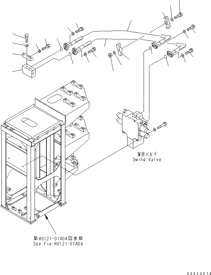 Схема запчастей Komatsu PC1800-6 - ЛИНИЯ ПОВОРОТА (КЛАПАН - БЛОК)(№-) ГИДРАВЛИКА