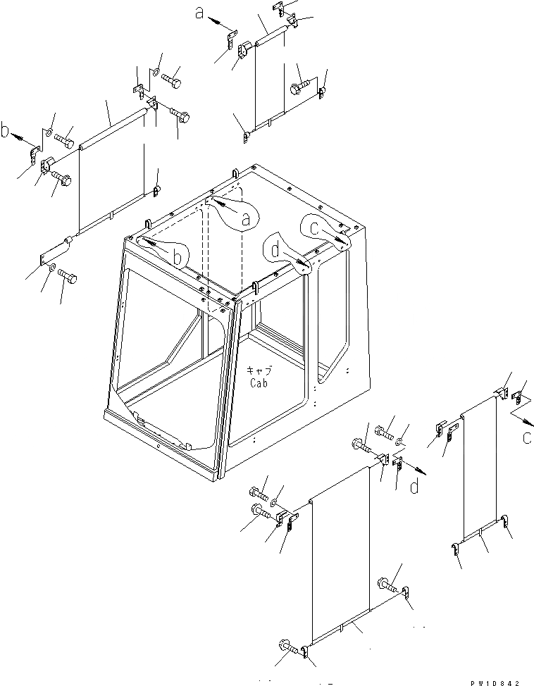 Схема запчастей Komatsu PC1800-6 - КАБИНА (CURTAN) ( )(№-) КАБИНА ОПЕРАТОРА И СИСТЕМА УПРАВЛЕНИЯ