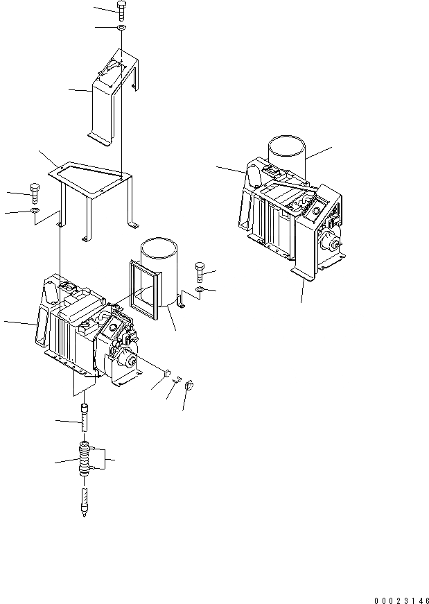 Схема запчастей Komatsu PC1800-6 - КОНДИЦ. ВОЗДУХА (БЛОК)(№-) КАБИНА ОПЕРАТОРА И СИСТЕМА УПРАВЛЕНИЯ