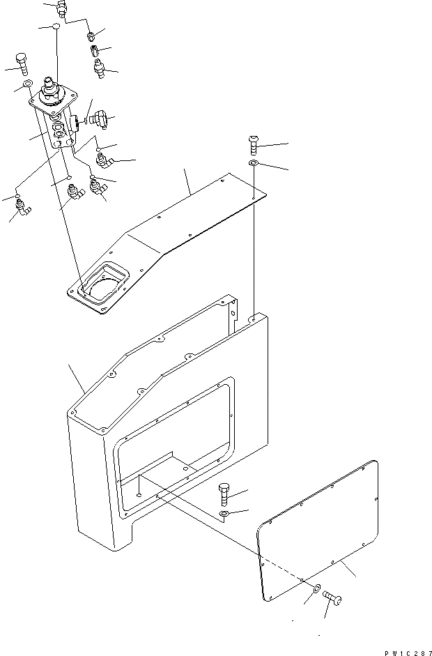 Схема запчастей Komatsu PC1800-6 - УПРАВЛ-Е СТОЙКА (КЛАПАН) (ПРАВ.)(№-) КАБИНА ОПЕРАТОРА И СИСТЕМА УПРАВЛЕНИЯ