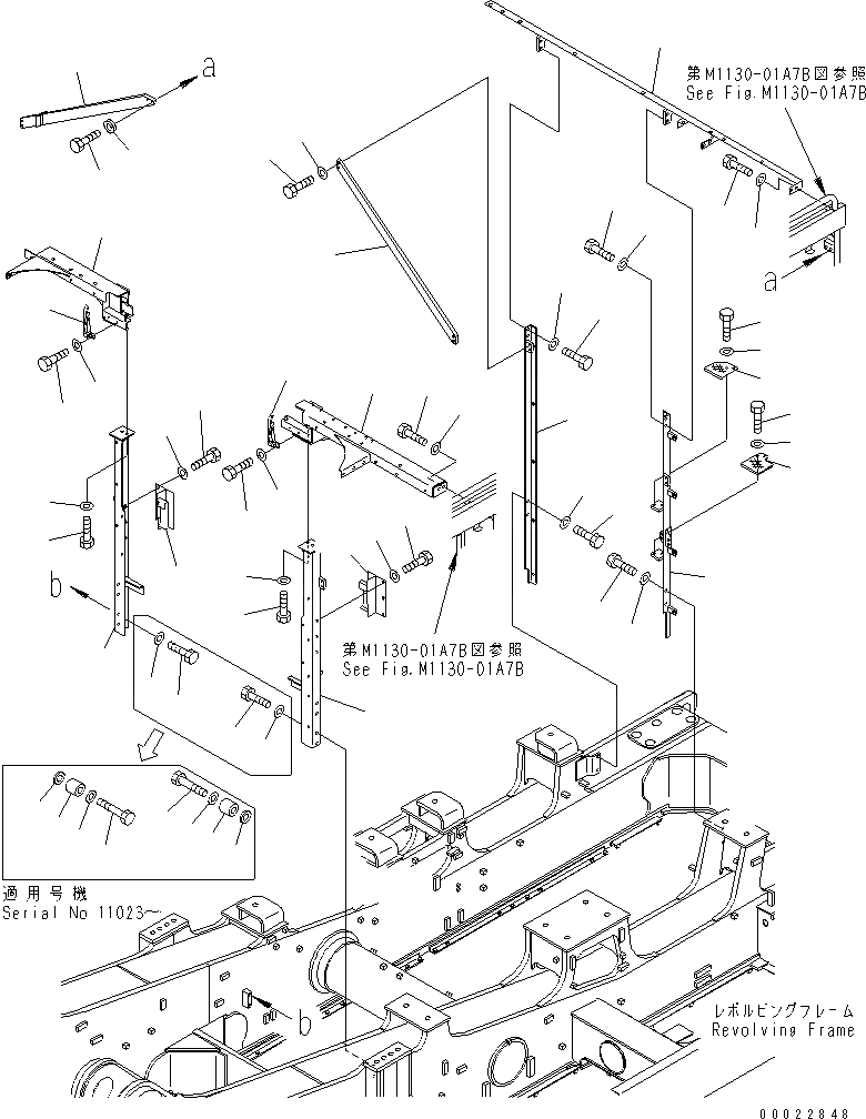 Схема запчастей Komatsu PC1800-6 - РАМА (/)(№-) ЧАСТИ КОРПУСА