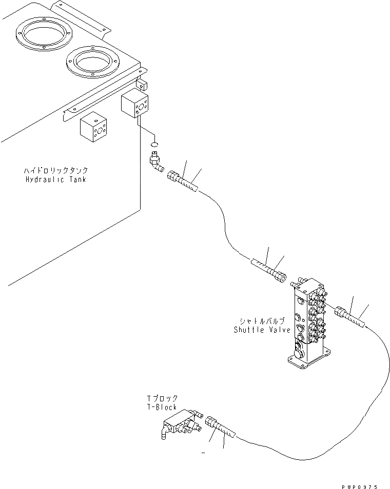 Схема запчастей Komatsu PC180LC-6K - РАСПРЕДЕЛИТ. КЛАПАН ЛИНИЯ (T-PORT ТРУБЫ)(№K7-) ГИДРАВЛИКА