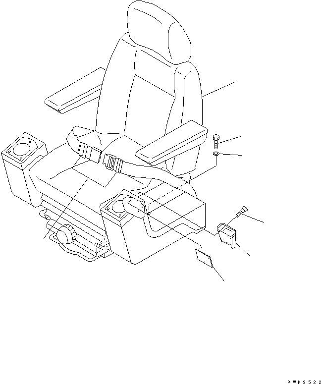 Схема запчастей Komatsu PC180LC-6K - СИДЕНЬЕ ОПЕРАТОРА(№K9-K) КАБИНА ОПЕРАТОРА И СИСТЕМА УПРАВЛЕНИЯ