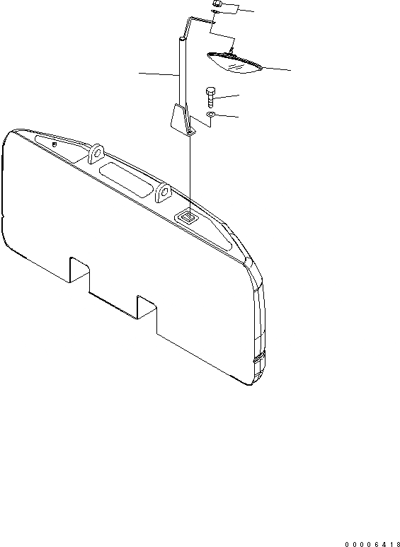 Схема запчастей Komatsu PC180LC-7K - ЗАДН. НИЖН. VIEW MIRROR ЧАСТИ КОРПУСА