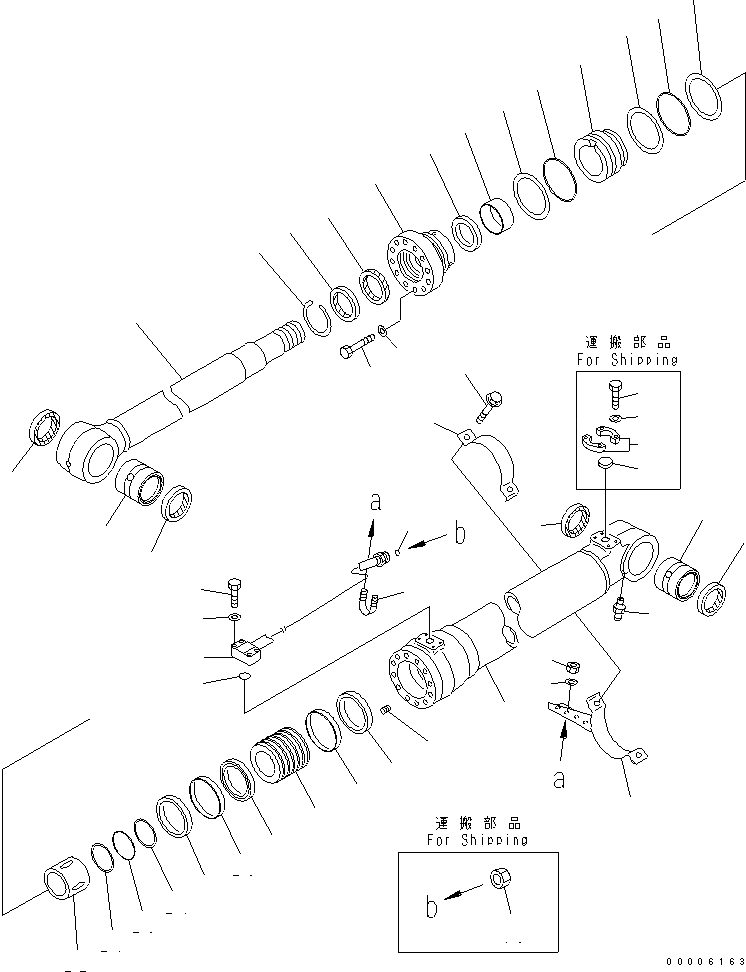 Схема запчастей Komatsu PC180LC-7K - ЦИЛИНДР СТРЕЛЫ ОСНОВН. КОМПОНЕНТЫ И РЕМКОМПЛЕКТЫ