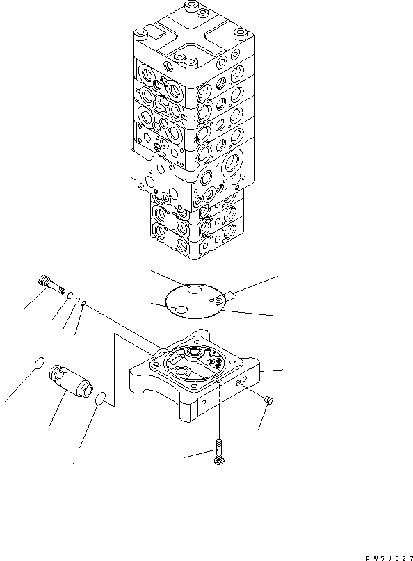 Схема запчастей Komatsu PC180LC-7K - ОСНОВН. КЛАПАН (7-КЛАПАН) (/9) ОСНОВН. КОМПОНЕНТЫ И РЕМКОМПЛЕКТЫ