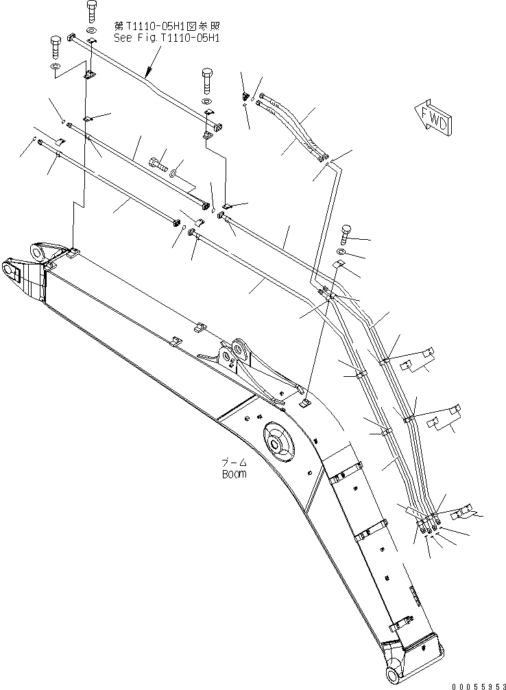Схема запчастей Komatsu PC180LC-7-E0 - СТРЕЛА (ЦИЛИНДР РУКОЯТИ И ЦИЛИНДР КОВША) ( НАВЕСН. ОБОРУД) РАБОЧЕЕ ОБОРУДОВАНИЕ