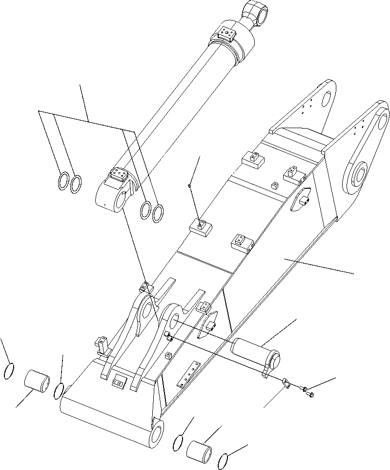 Схема запчастей Komatsu PC180LC-7-E0 - 2-СЕКЦИОНН. СТРЕЛА (1-Я СТРЕЛА И ADJUST ПАЛЕЦ ЦИЛИНДРА) РАБОЧЕЕ ОБОРУДОВАНИЕ