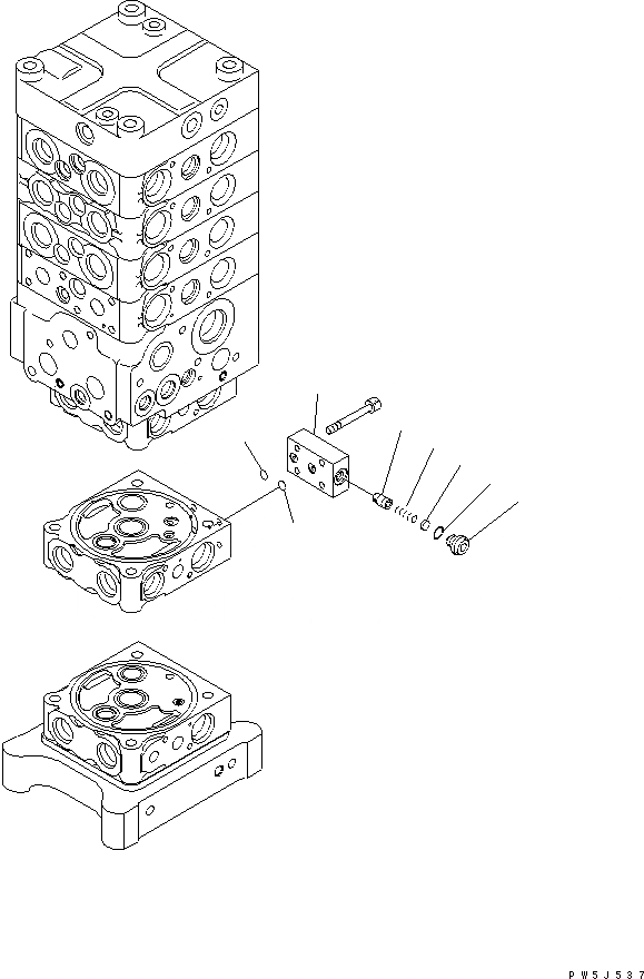 Схема запчастей Komatsu PC180LC-7-E0 - ОСНОВН. КЛАПАН (7-КЛАПАН) (/8) ОСНОВН. КОМПОНЕНТЫ И РЕМКОМПЛЕКТЫ