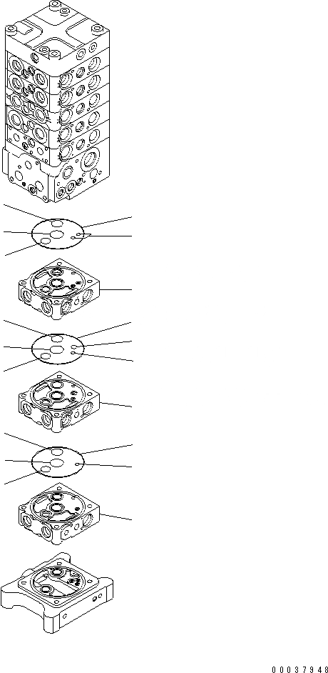 Схема запчастей Komatsu PC180LC-7-E0 - ОСНОВН. КЛАПАН (8-КЛАПАН) (9/) ОСНОВН. КОМПОНЕНТЫ И РЕМКОМПЛЕКТЫ