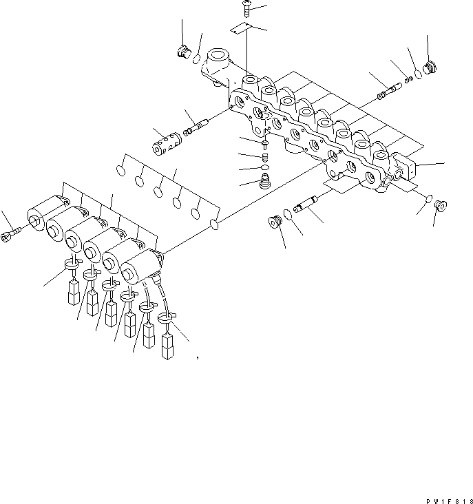 Схема запчастей Komatsu PC180LC-7-E0 - СОЛЕНОИДНЫЙ КЛАПАН (ВНУТР. ЧАСТИ) ОСНОВН. КОМПОНЕНТЫ И РЕМКОМПЛЕКТЫ