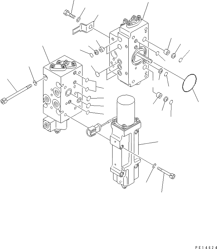 Схема запчастей Komatsu PC180LC-5K - ГИДР. НАСОС. (БЛОК СЕРВОКЛАПАНА¤ ПЕРЕДН.) (7/) УПРАВЛ-Е РАБОЧИМ ОБОРУДОВАНИЕМ