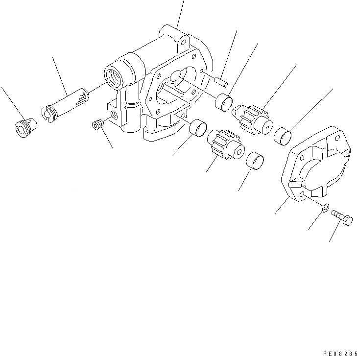 Схема запчастей Komatsu PC180LLC-5K - ГИДР. НАСОС. (УПРАВЛ-Е НАСОС) (/) УПРАВЛ-Е РАБОЧИМ ОБОРУДОВАНИЕМ