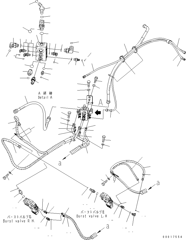 Схема запчастей Komatsu PC180NLC-7K - КЛАПАН ПЕРЕГРУЗКИ СТРЕЛЫ (СТРЕЛА И РУКОЯТЬ) (ШАССИ) (2 ЧАСТИ СТРЕЛА) ГИДРАВЛИКА