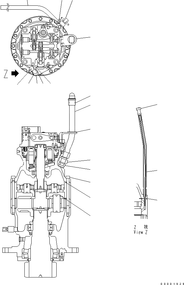 Схема запчастей Komatsu PC180NLC-7K - МОТОР ПОВОРОТА И MACHINERY (/) ОСНОВН. КОМПОНЕНТЫ И РЕМКОМПЛЕКТЫ