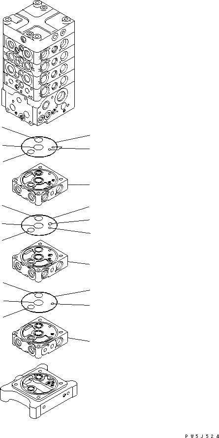 Схема запчастей Komatsu PC180NLC-7K - ОСНОВН. КЛАПАН (7-КЛАПАН) (9/9) ОСНОВН. КОМПОНЕНТЫ И РЕМКОМПЛЕКТЫ